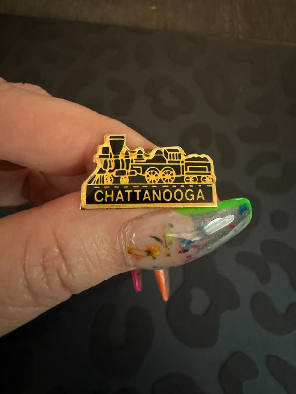 Vintage Chattanooga TN Vintage Choo Choo Lapel Pin Tie Brooch - Tennessee Train